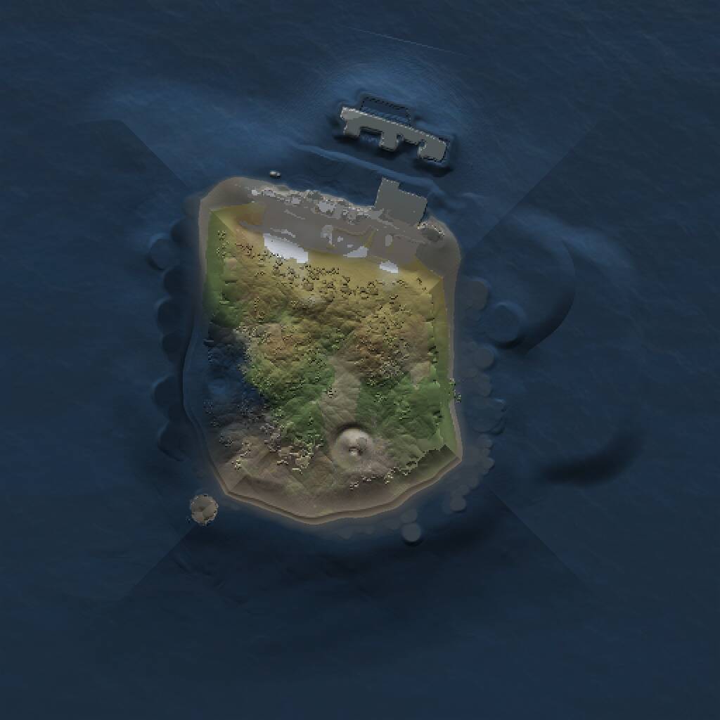 Rust Map: Procedural Map, Size: 1000, Seed: 6767, 2 Monuments