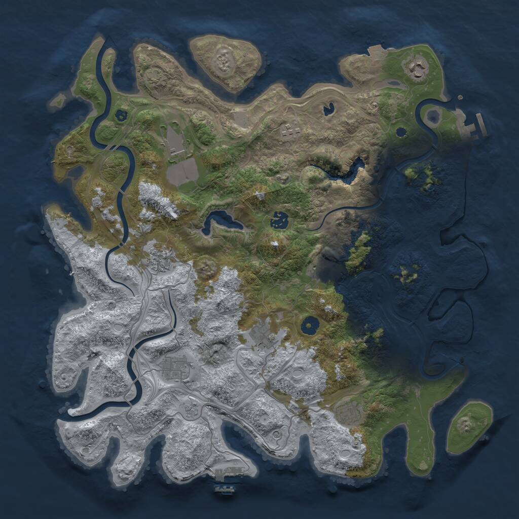 Rust Map: Procedural Map, Size: 4250, Seed: 114963253, 15 Monuments