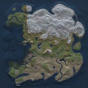 Thumbnail Rust Map: Procedural Map, Size: 4500, Seed: 1552384578, 16 Monuments