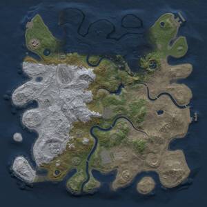 Thumbnail Rust Map: Procedural Map, Size: 4050, Seed: 1220282457, 15 Monuments