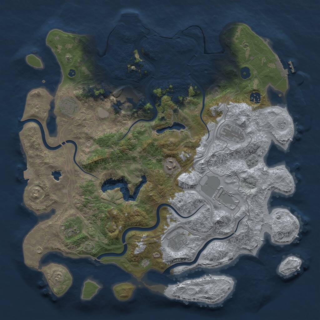 Rust Map: Procedural Map, Size: 4250, Seed: 1424872767, 15 Monuments