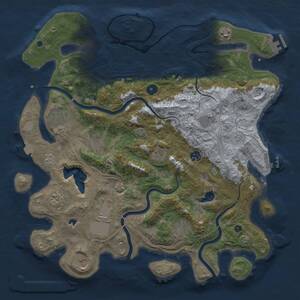 Thumbnail Rust Map: Procedural Map, Size: 4250, Seed: 1092773526, 19 Monuments