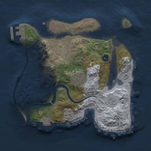 Thumbnail Rust Map: Procedural Map, Size: 2250, Seed: 1500, 6 Monuments
