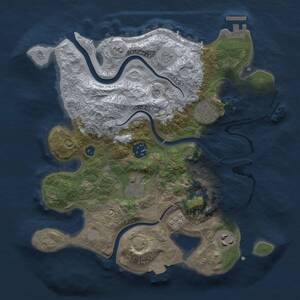 Thumbnail Rust Map: Procedural Map, Size: 3000, Seed: 12848, 11 Monuments