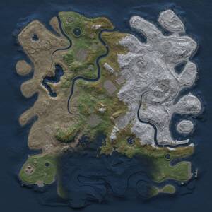 Thumbnail Rust Map: Procedural Map, Size: 4050, Seed: 732329129, 14 Monuments