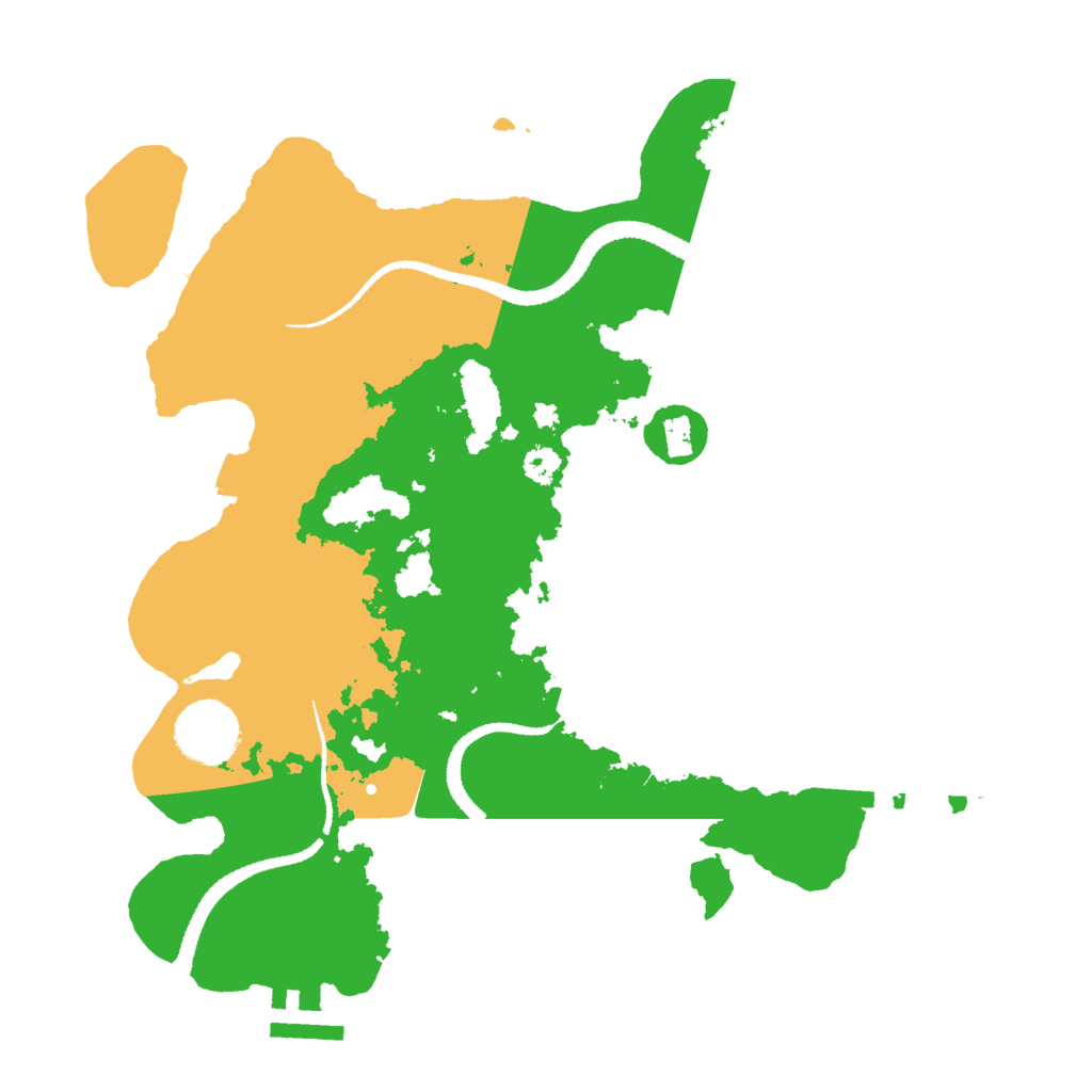 Biome Rust Map: Procedural Map, Size: 3000, Seed: 70377407