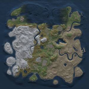 Thumbnail Rust Map: Procedural Map, Size: 4000, Seed: 2099857683, 16 Monuments