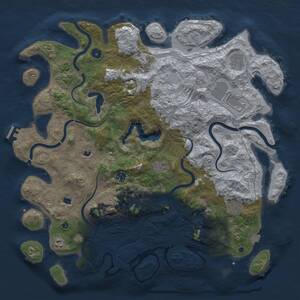 Thumbnail Rust Map: Procedural Map, Size: 4500, Seed: 1286738671, 14 Monuments