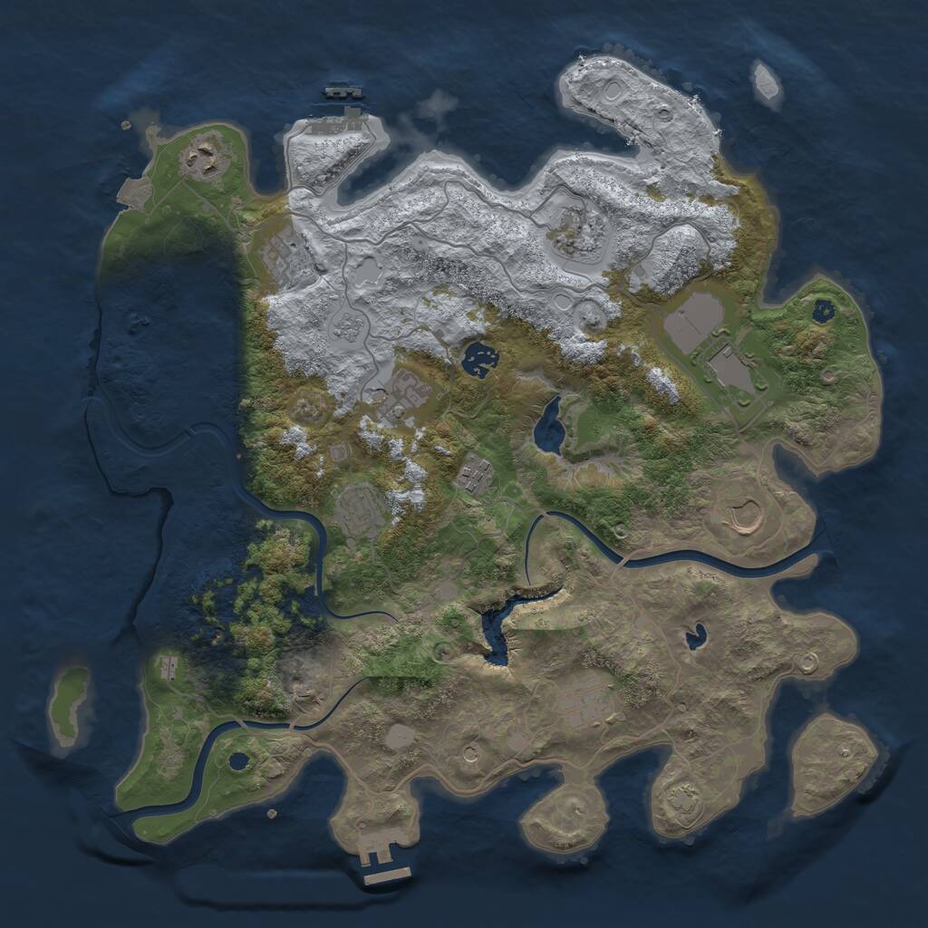 Rust Map: Procedural Map, Size: 4000, Seed: 1588133776, 16 Monuments