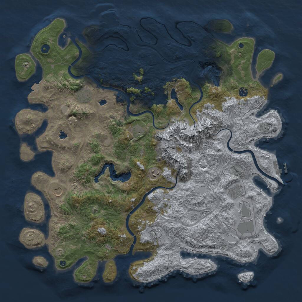 Rust Map: Procedural Map, Size: 5000, Seed: 148920, 15 Monuments