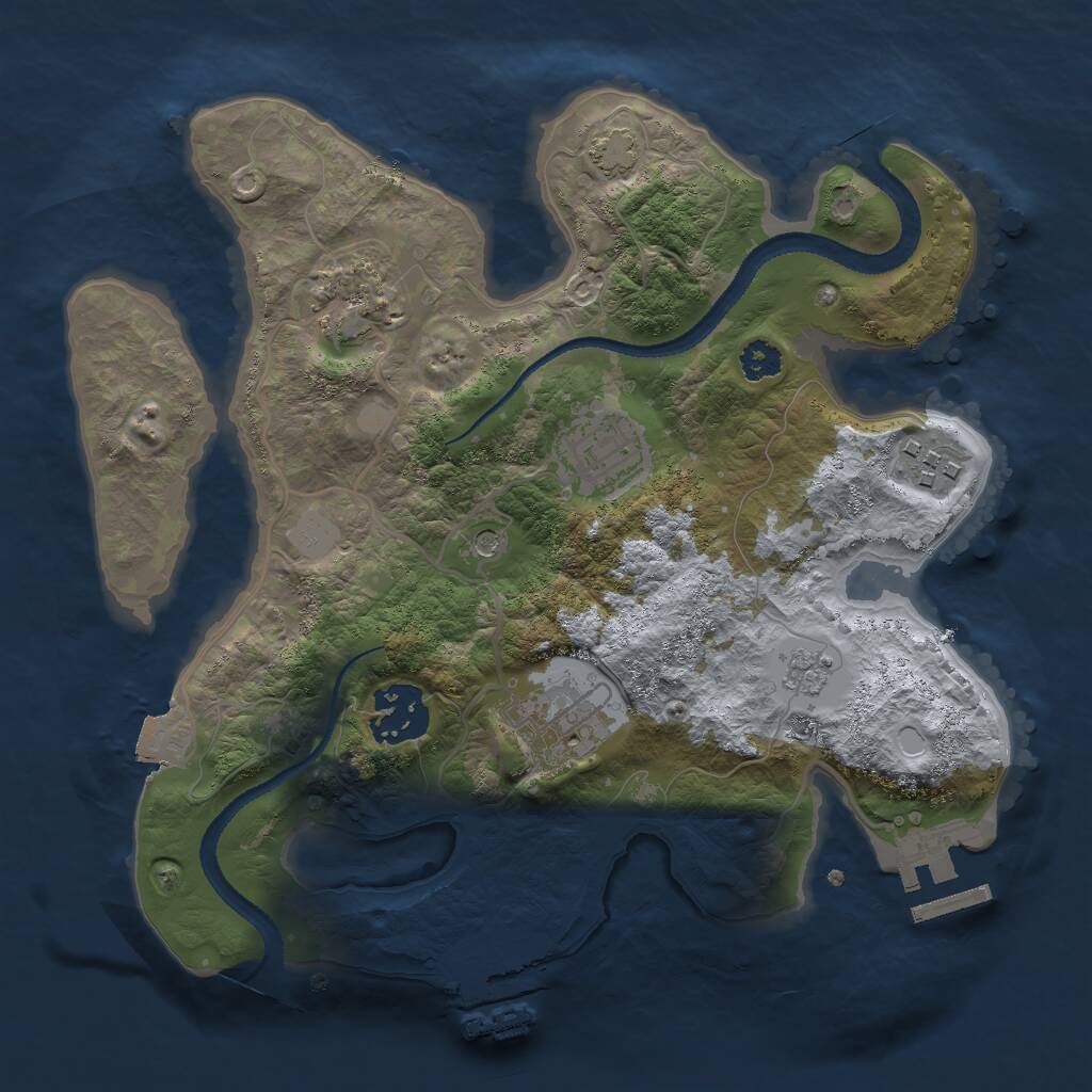 Rust Map: Procedural Map, Size: 2700, Seed: 808654996, 11 Monuments