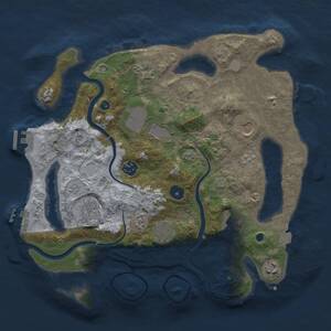 Thumbnail Rust Map: Procedural Map, Size: 3500, Seed: 587228377, 15 Monuments