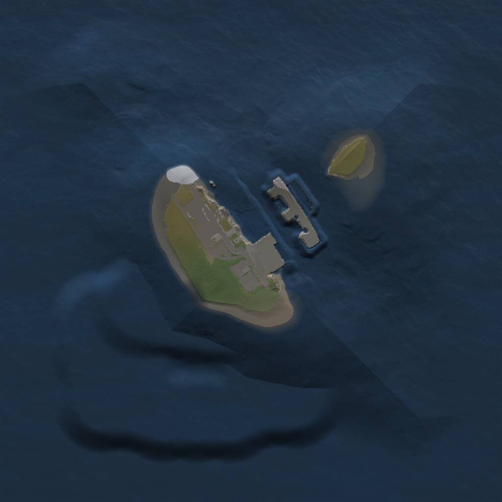 Rust Map: Procedural Map, Size: 1000, Seed: 1548780, 2 Monuments