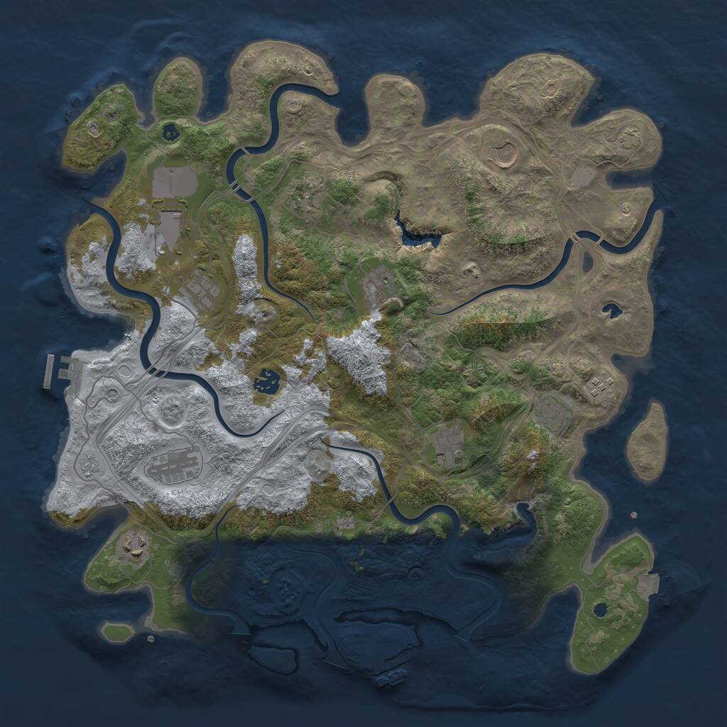 Rust Map: Procedural Map, Size: 4250, Seed: 420688675, 17 Monuments