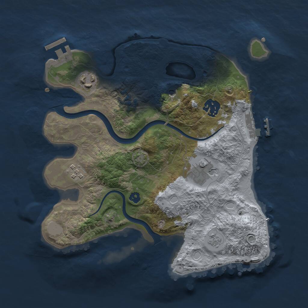 Rust Map: Procedural Map, Size: 2800, Seed: 887361041, 10 Monuments