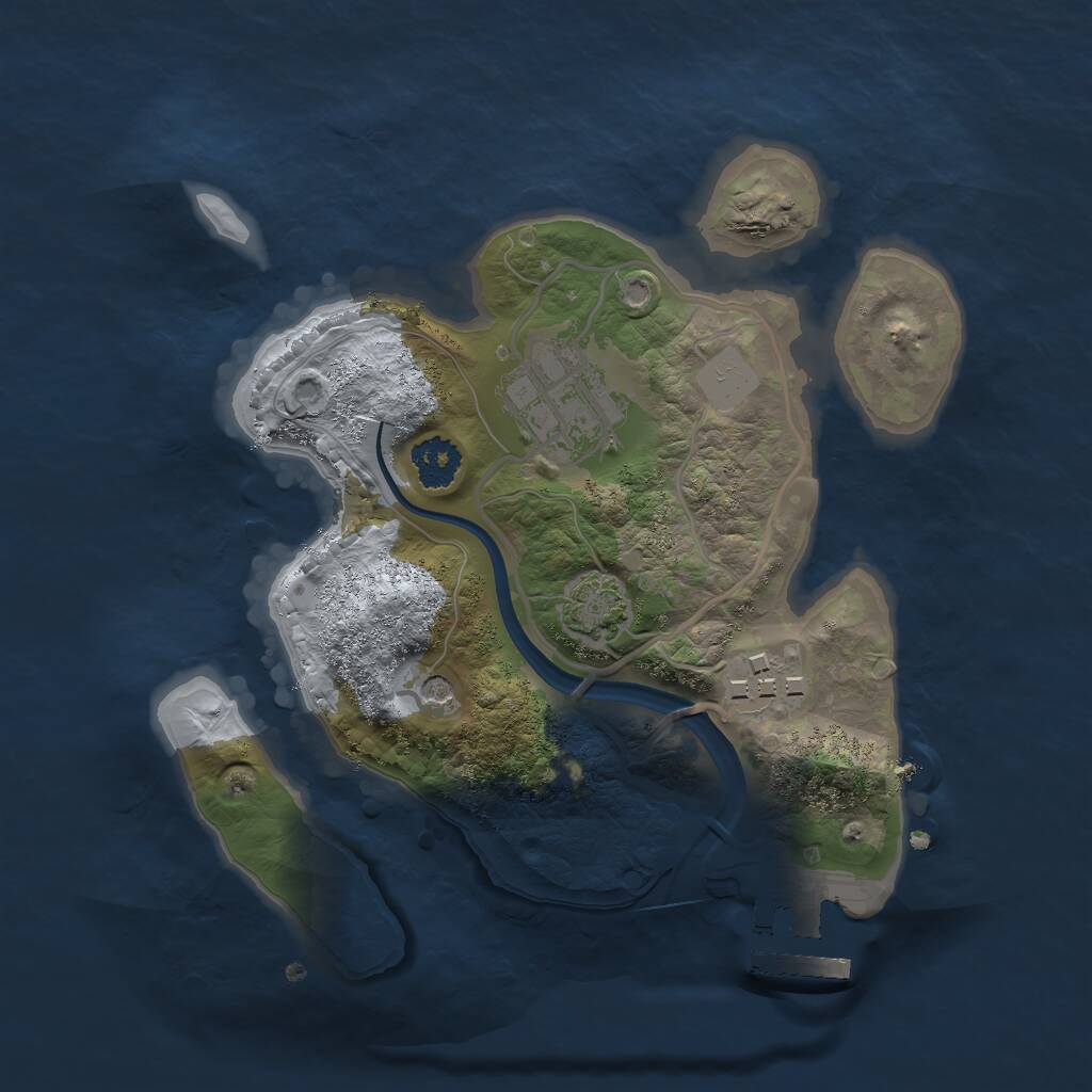 Rust Map: Procedural Map, Size: 2200, Seed: 91101, 6 Monuments