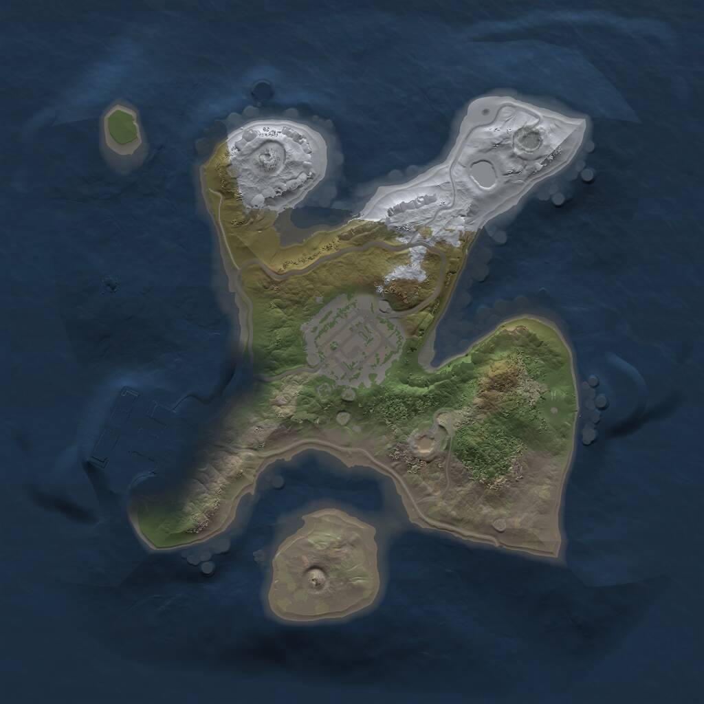 Rust Map: Procedural Map, Size: 1750, Seed: 1627438992, 3 Monuments
