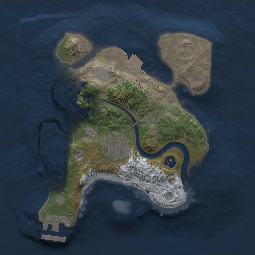 Rust Map: Procedural Map, Size: 2150, Seed: 67804684, 4 Monuments