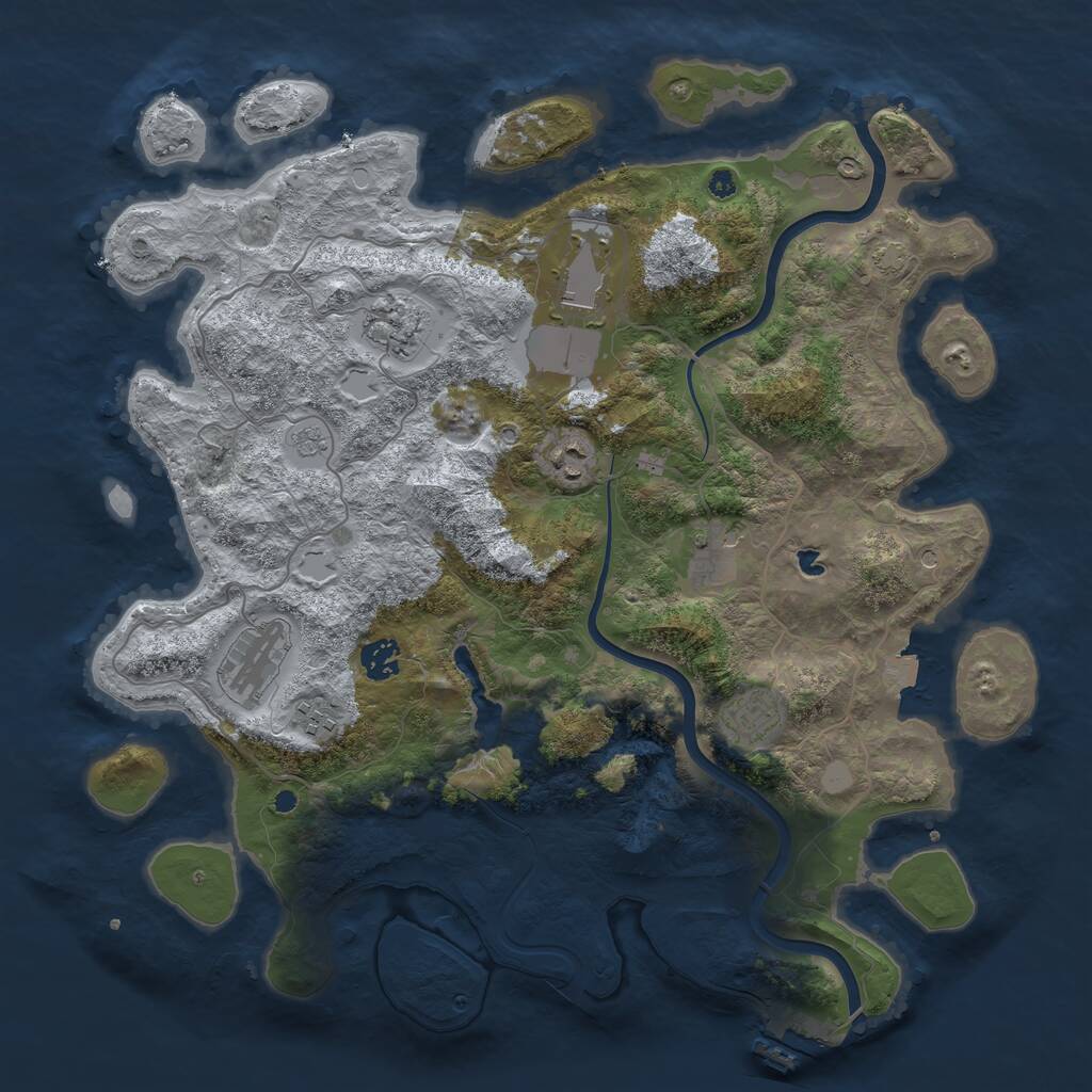 Rust Map: Procedural Map, Size: 4000, Seed: 1630813907, 13 Monuments