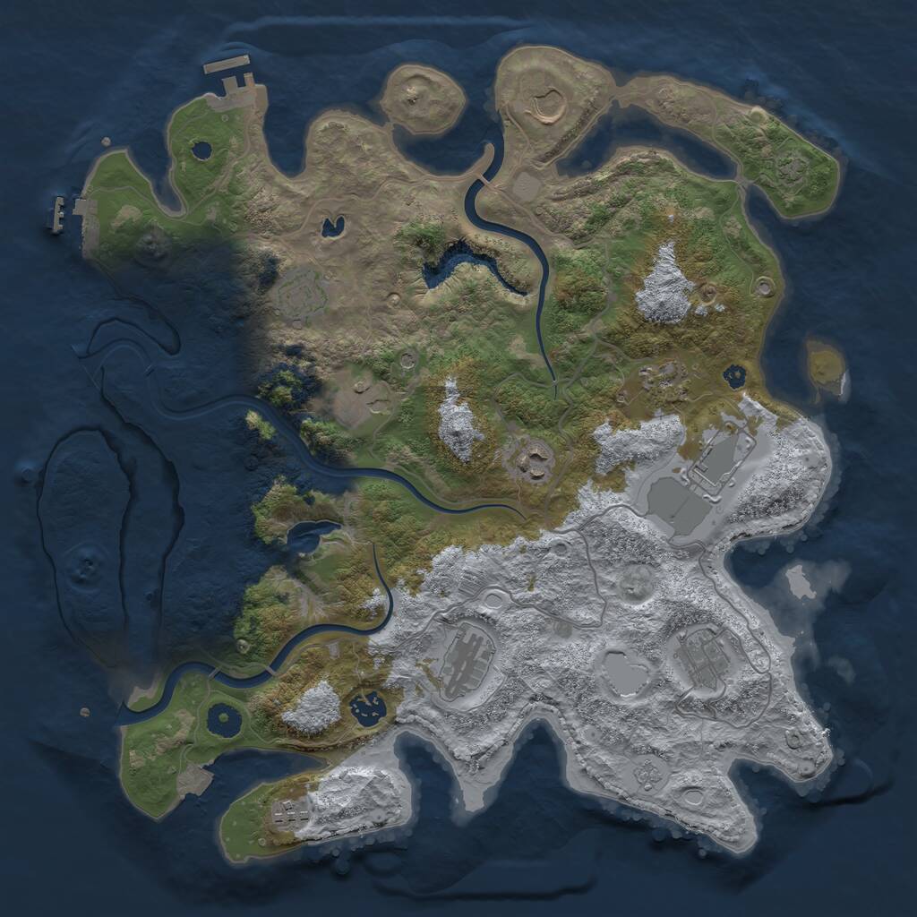 Rust Map: Procedural Map, Size: 4000, Seed: 1522340815, 16 Monuments