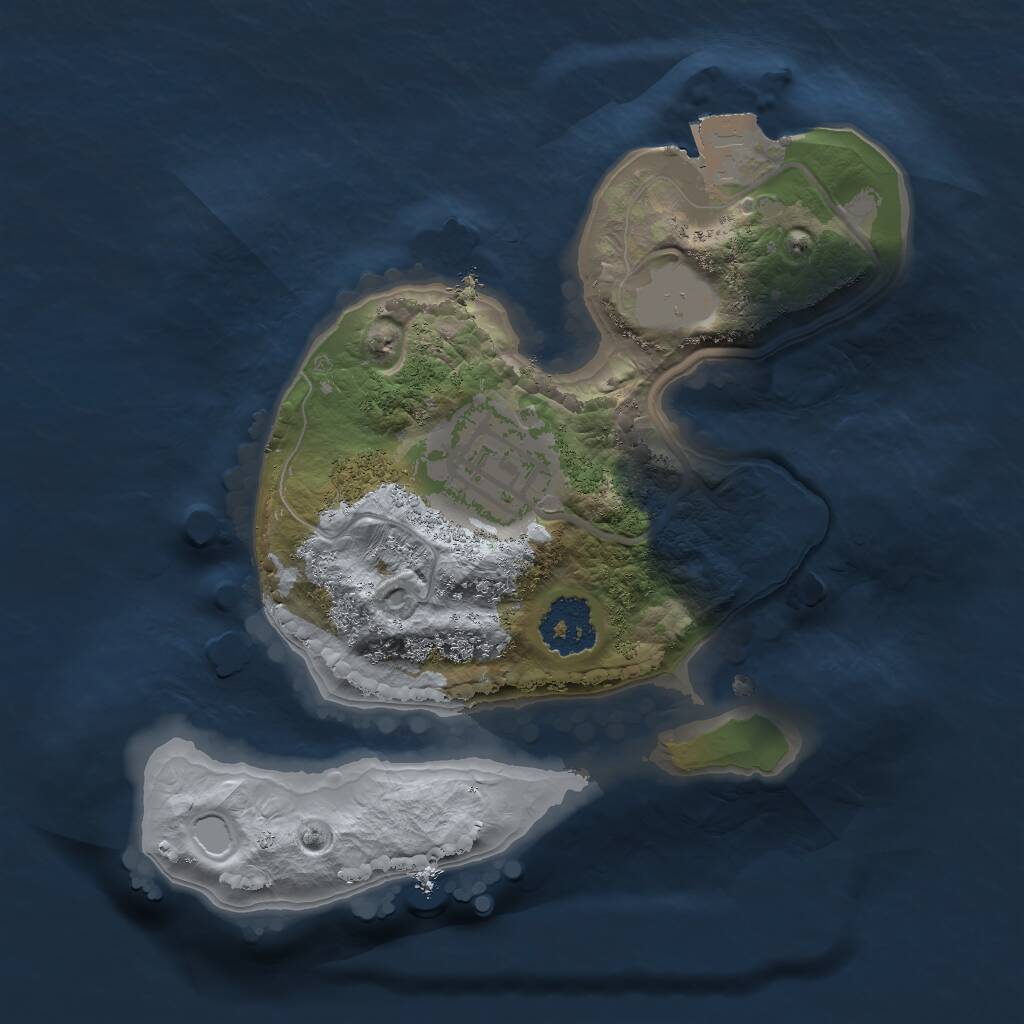 Rust Map: Procedural Map, Size: 1800, Seed: 1989269293, 2 Monuments