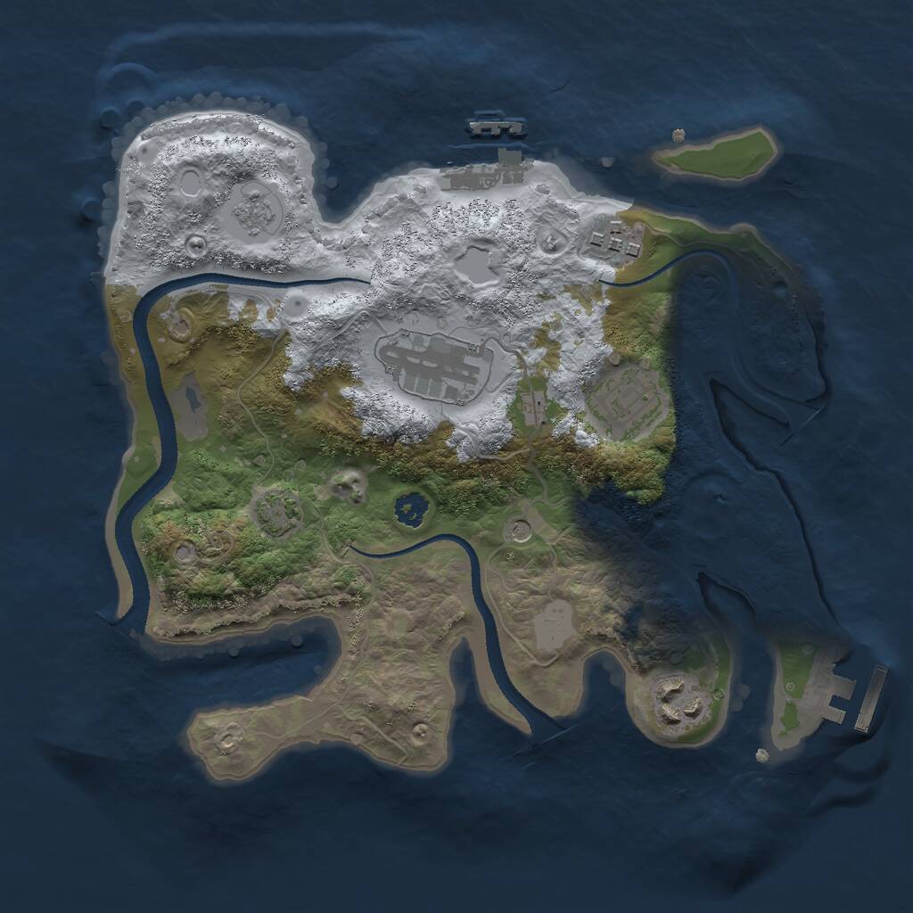 Rust Map: Procedural Map, Size: 2700, Seed: 1786881716, 10 Monuments