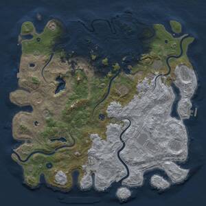 Thumbnail Rust Map: Procedural Map, Size: 4800, Seed: 1713629052, 17 Monuments