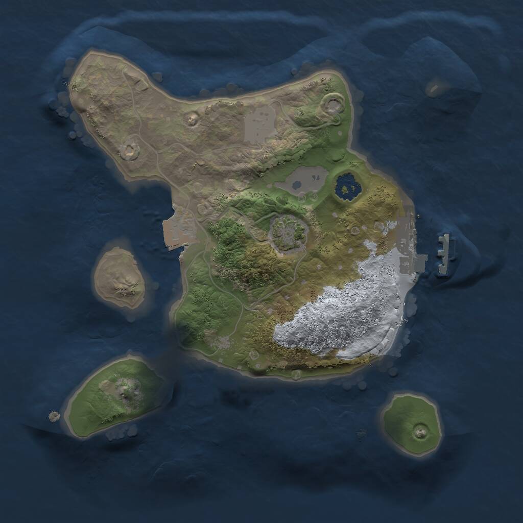 Rust Map: Procedural Map, Size: 2000, Seed: 1569156792, 3 Monuments
