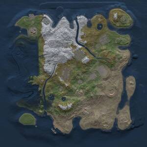 Thumbnail Rust Map: Procedural Map, Size: 3500, Seed: 507309805, 14 Monuments