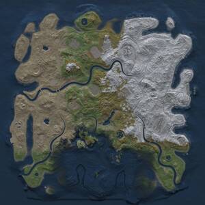 Thumbnail Rust Map: Procedural Map, Size: 4500, Seed: 10474, 17 Monuments