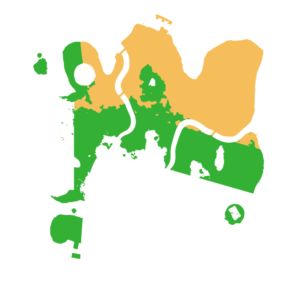 Biome Rust Map: Procedural Map, Size: 2500, Seed: 1256703571