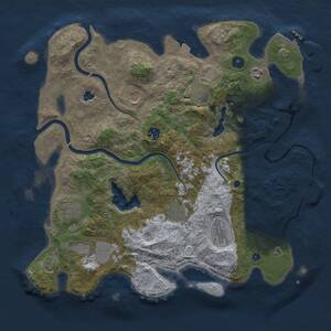 Thumbnail Rust Map: Procedural Map, Size: 4000, Seed: 1022288273, 15 Monuments