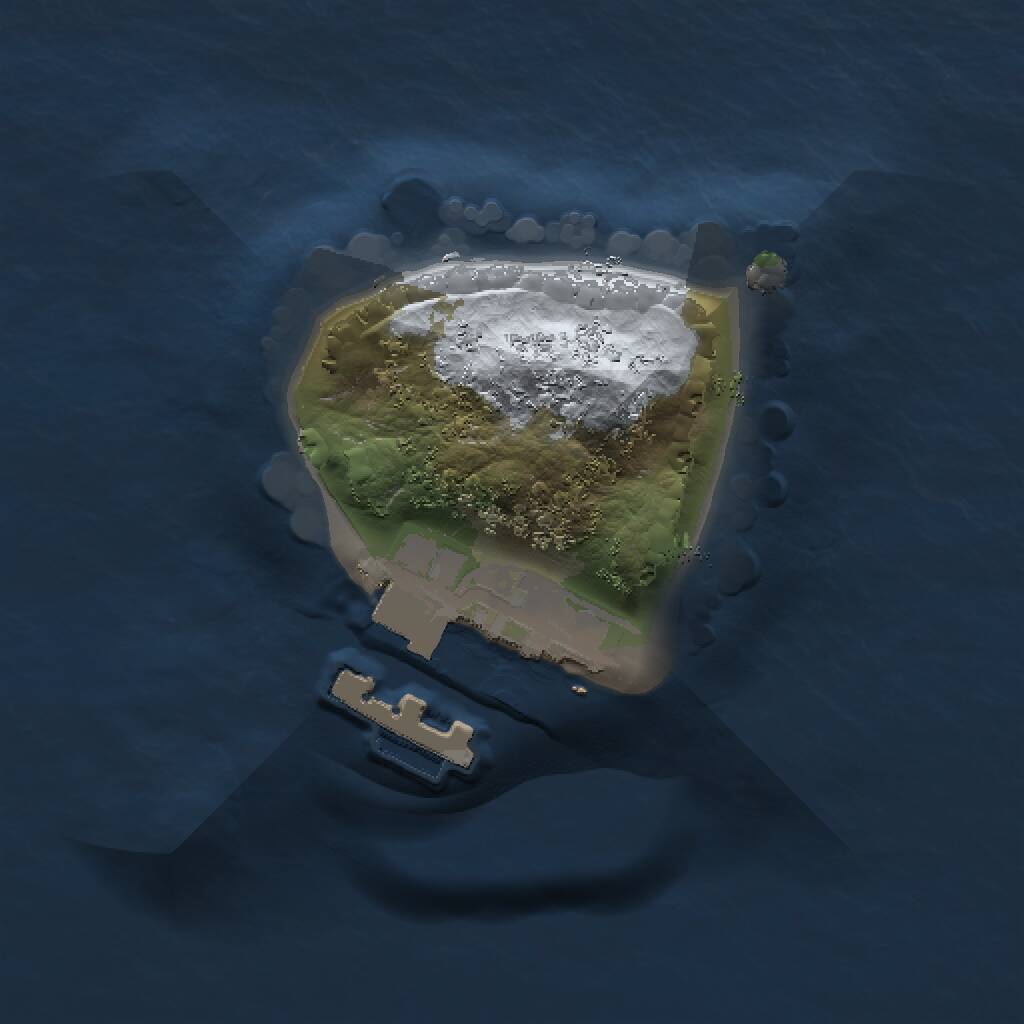 Rust Map: Procedural Map, Size: 1000, Seed: 186059537, 2 Monuments