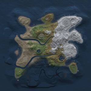Thumbnail Rust Map: Procedural Map, Size: 2500, Seed: 1684783546, 7 Monuments