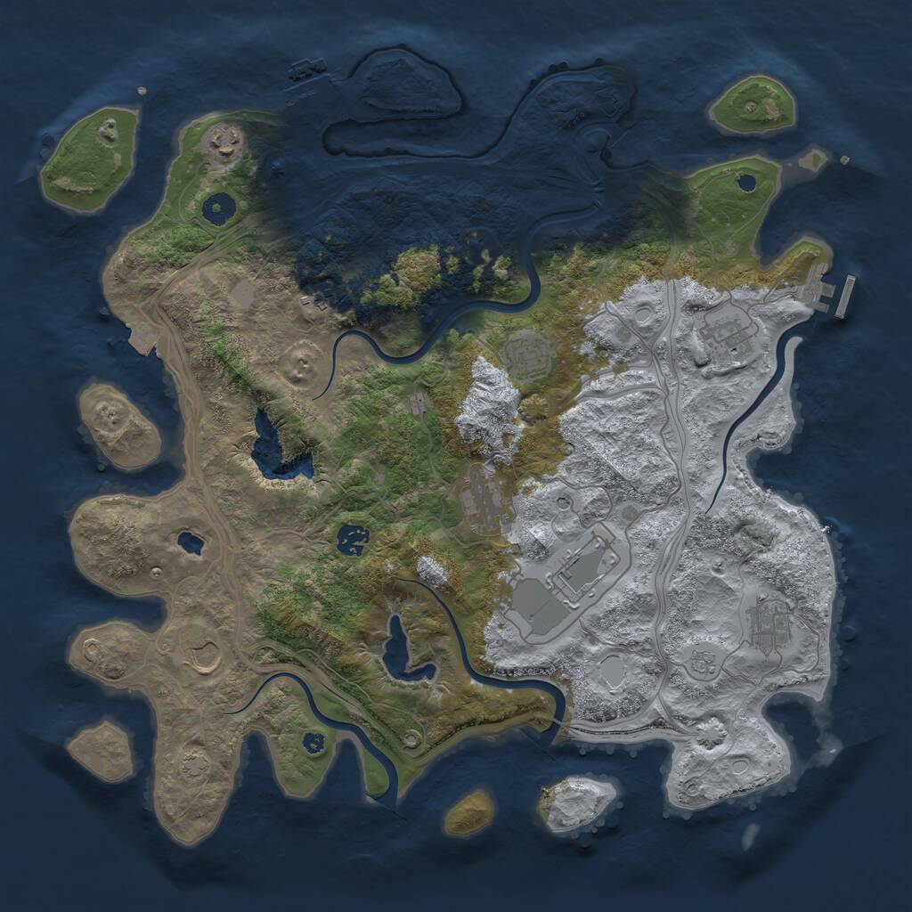 Rust Map: Procedural Map, Size: 4250, Seed: 6131754, 15 Monuments