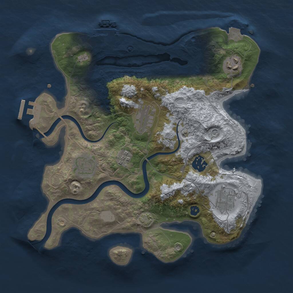 Rust Map: Procedural Map, Size: 3000, Seed: 1567380198, 11 Monuments