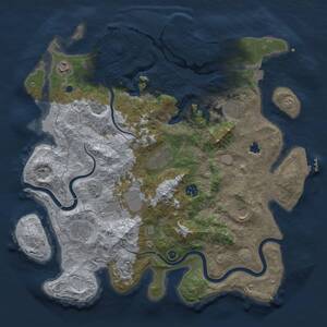 Thumbnail Rust Map: Procedural Map, Size: 4000, Seed: 1276939524, 14 Monuments