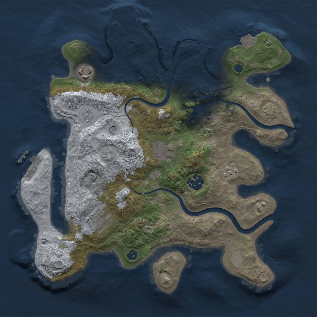 Rust Map: Procedural Map, Size: 3100, Seed: 41357743, 11 Monuments