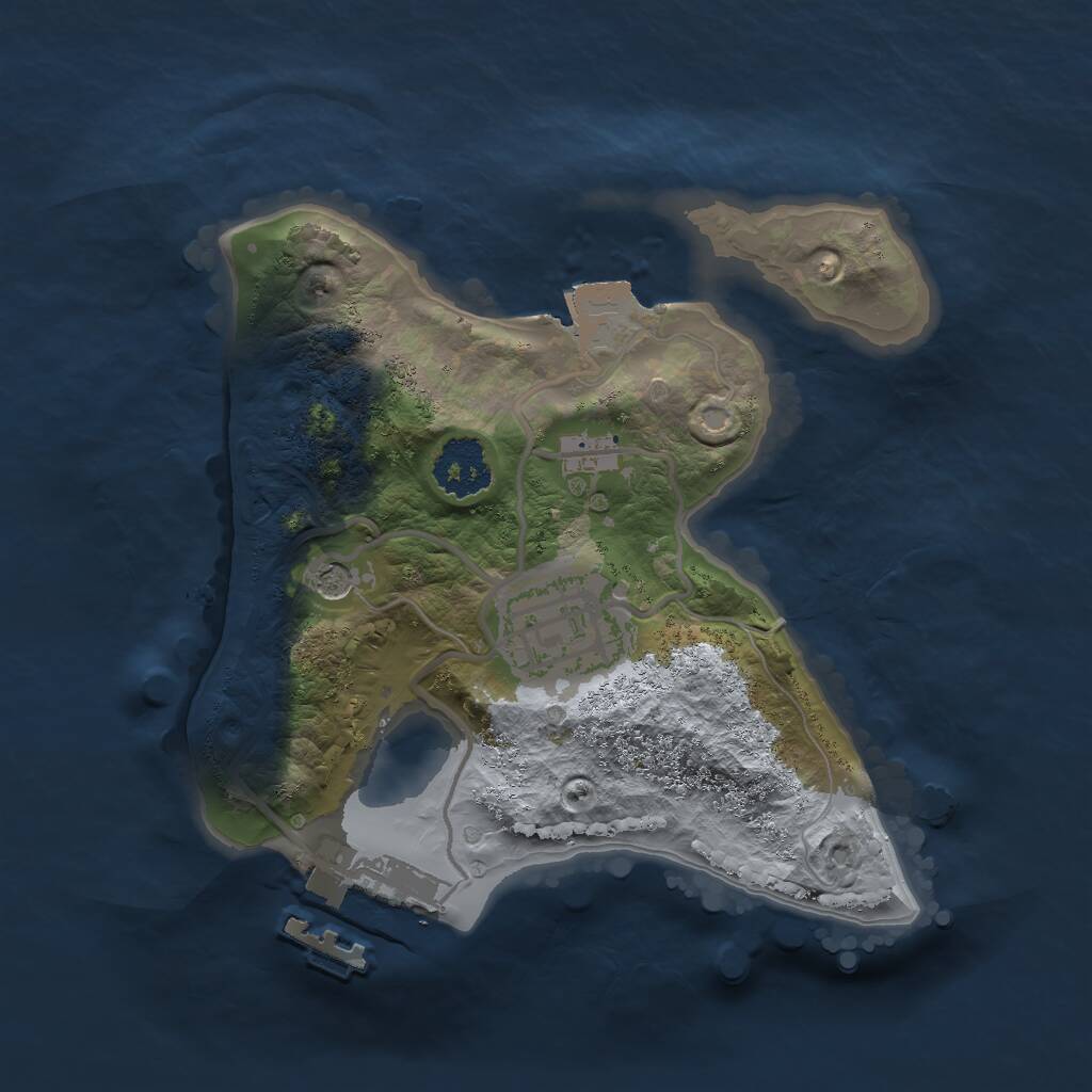 Rust Map: Procedural Map, Size: 1900, Seed: 50, 4 Monuments
