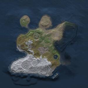 Thumbnail Rust Map: Procedural Map, Size: 2000, Seed: 34145, 5 Monuments
