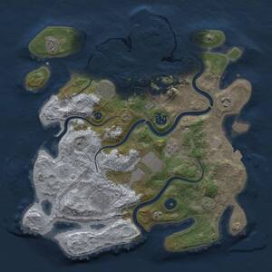 Thumbnail Rust Map: Procedural Map, Size: 3500, Seed: 1889637271, 12 Monuments