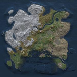 Thumbnail Rust Map: Procedural Map, Size: 3500, Seed: 509845170, 15 Monuments