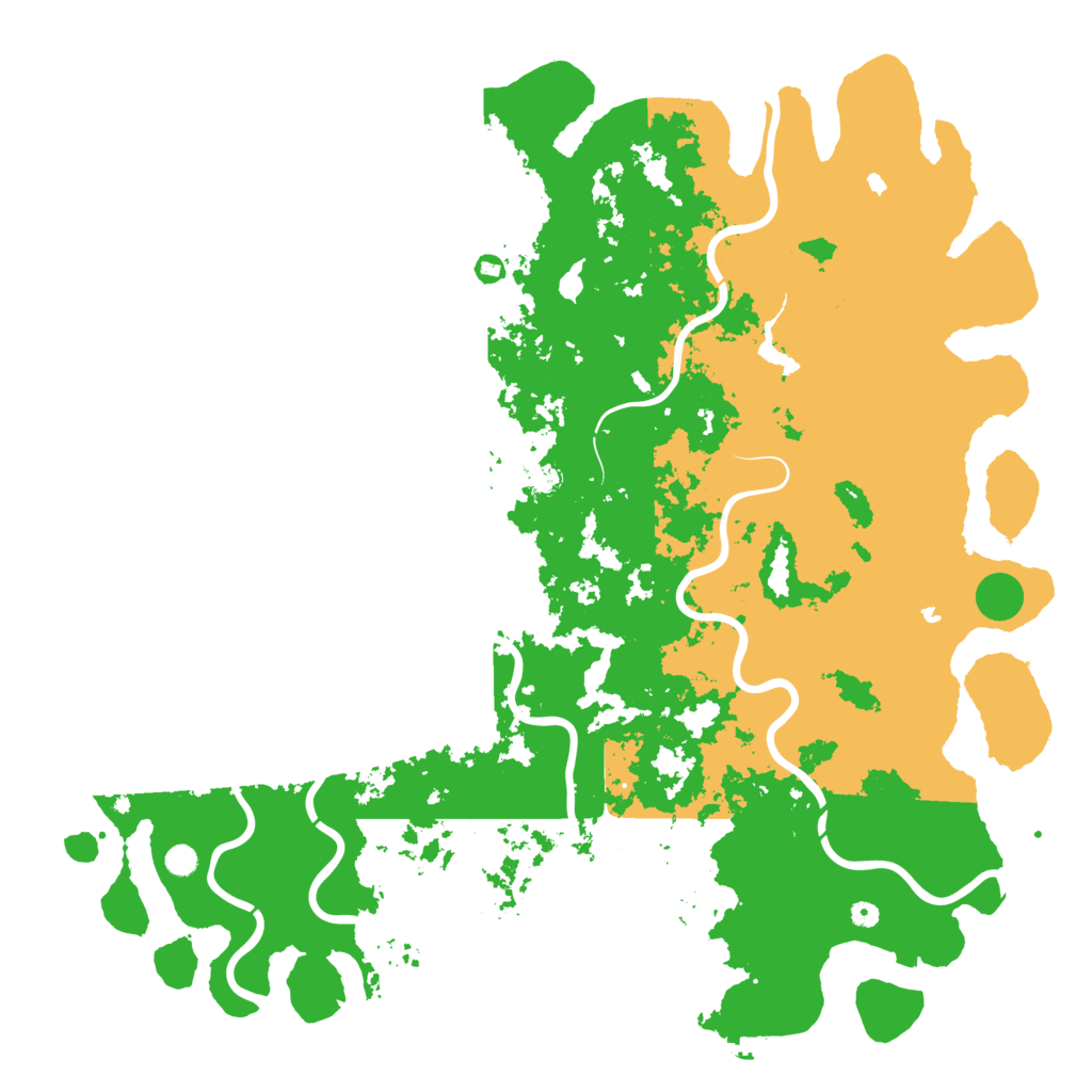 Biome Rust Map: Procedural Map, Size: 6000, Seed: 55500