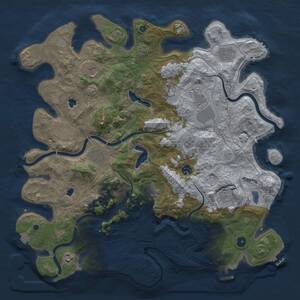 Thumbnail Rust Map: Procedural Map, Size: 4500, Seed: 246426222, 17 Monuments