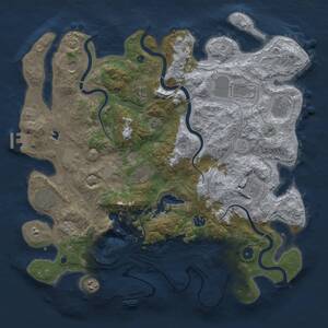 Thumbnail Rust Map: Procedural Map, Size: 4250, Seed: 1007035768, 17 Monuments