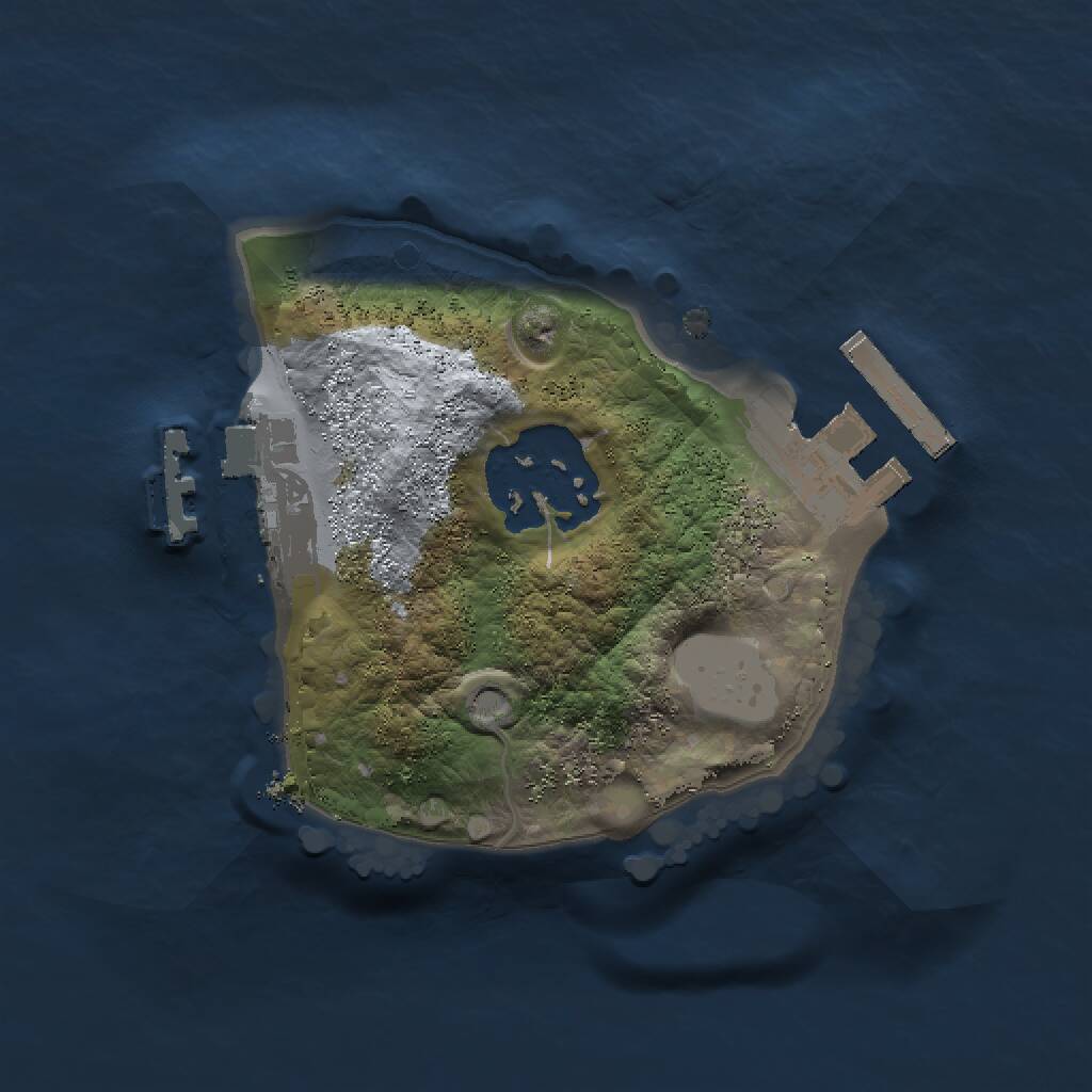 Rust Map: Procedural Map, Size: 1500, Seed: 1751353833, 4 Monuments