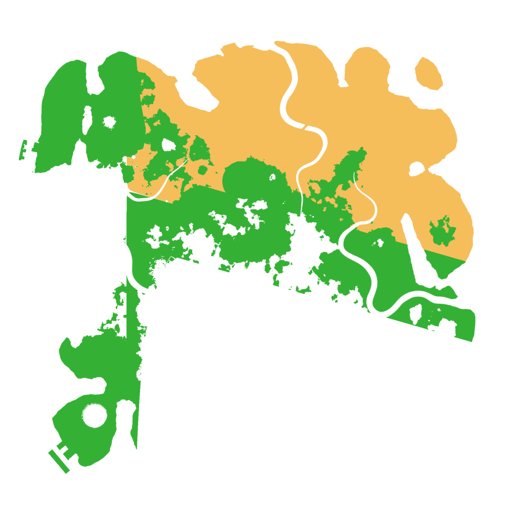 Biome Rust Map: Procedural Map, Size: 3700, Seed: 75713