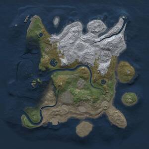 Thumbnail Rust Map: Procedural Map, Size: 3000, Seed: 75853, 10 Monuments