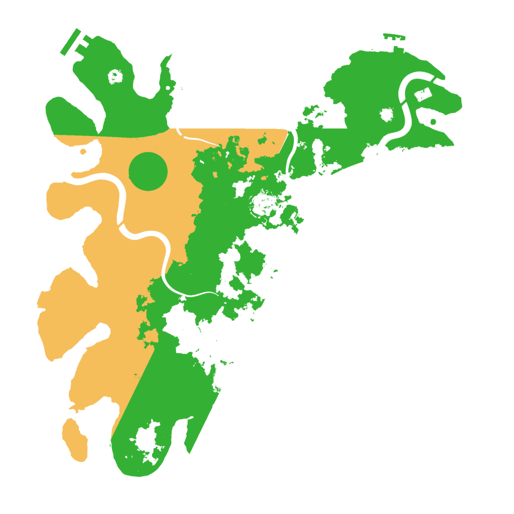 Biome Rust Map: Procedural Map, Size: 3500, Seed: 13151