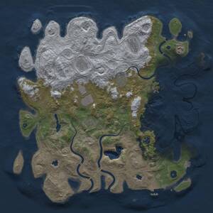 Thumbnail Rust Map: Procedural Map, Size: 4500, Seed: 1973238458, 16 Monuments